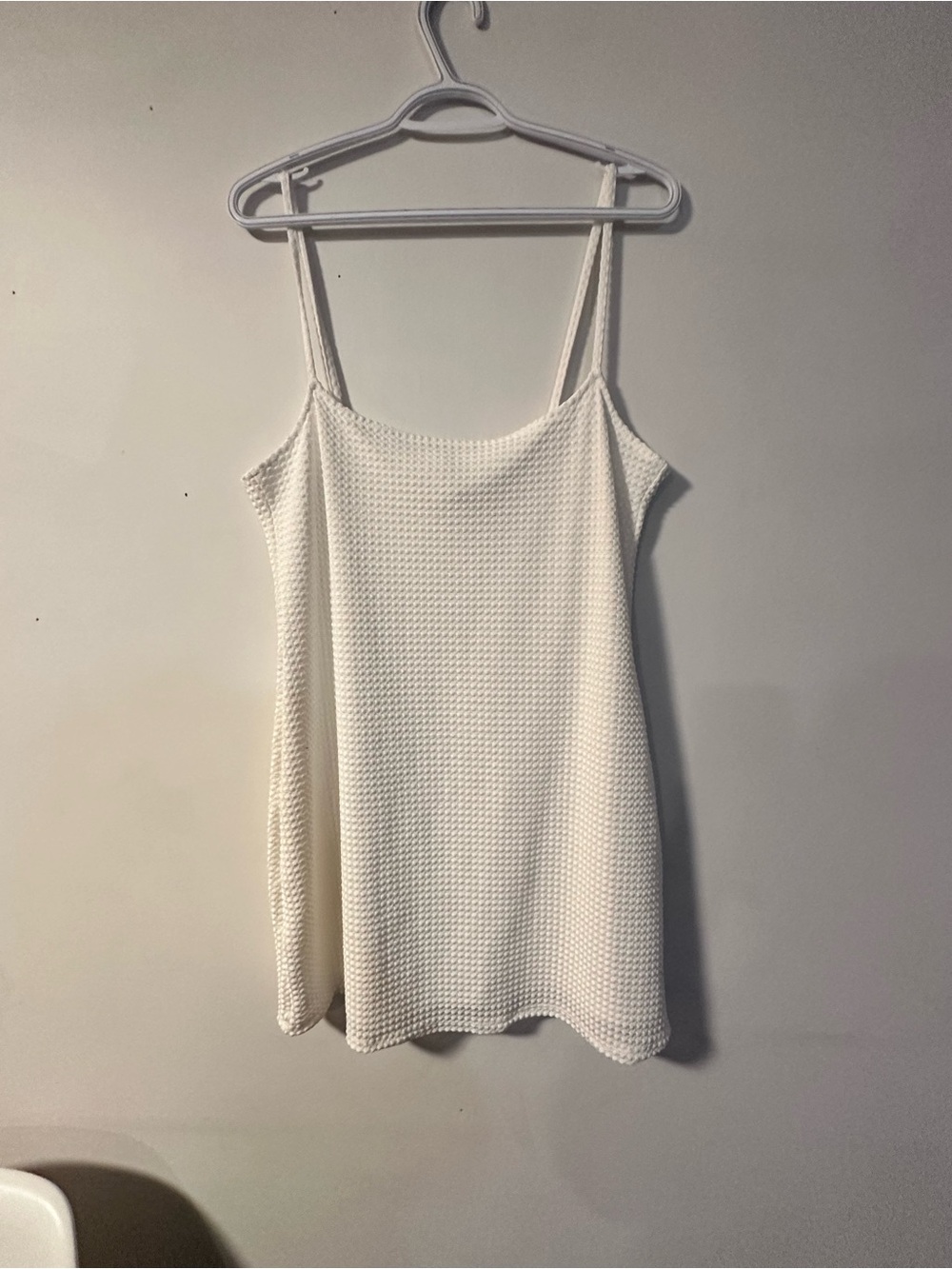 Divided White Textured Knit Cami